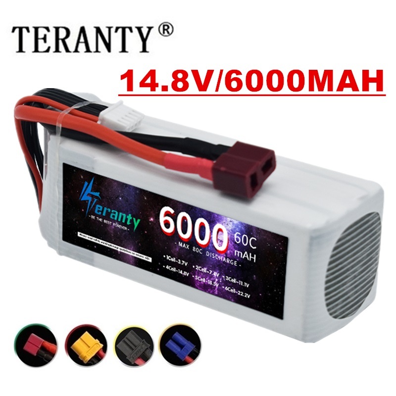 4S Lipo Battery 14.8V 6000Mah - Batería Lipo de 6000mAh, 14,8 V,