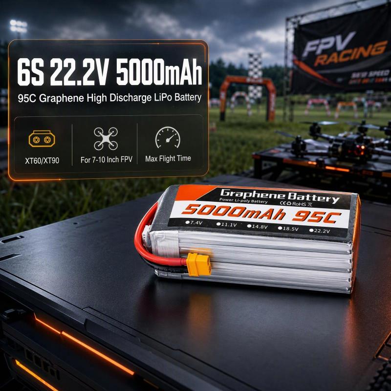 Batería LiPo de grafeno 6S 22, - 6S Lipo Battery 22.2V 5000Mah reseña y precio