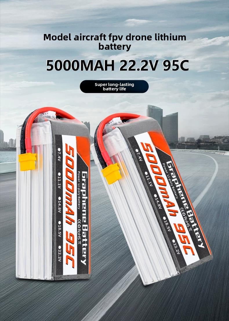 Batería LiPo de grafeno 6S 22, - 6S Lipo Battery 22.2V 5000Mah reseña y precio
