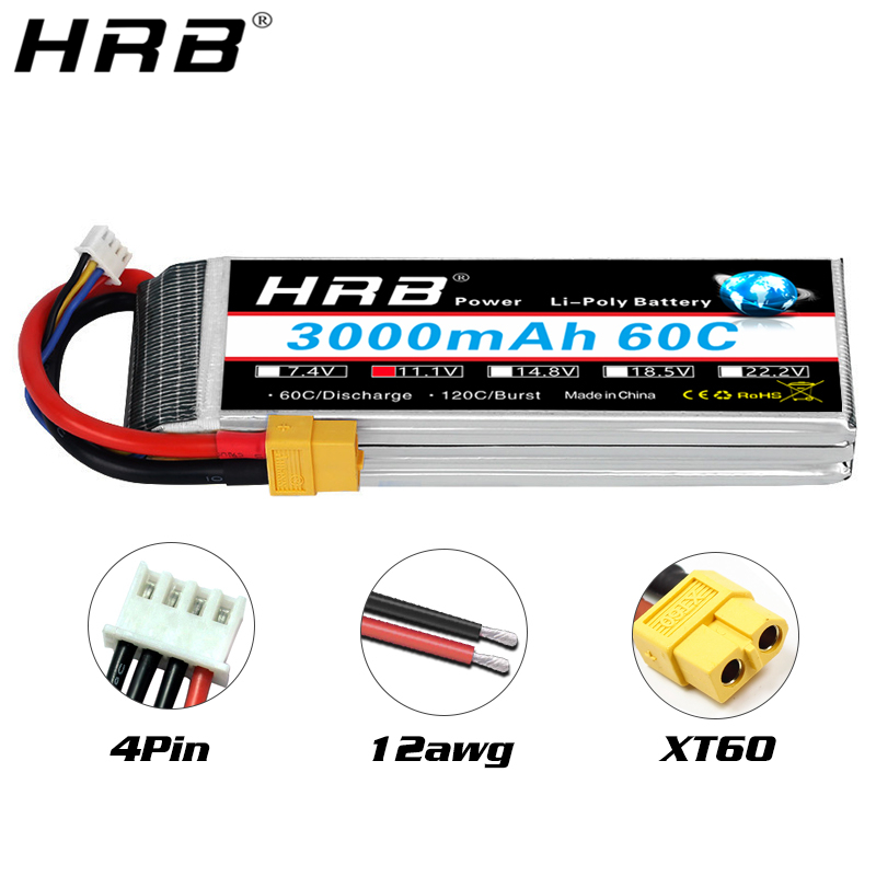 Batería lipo HRB 2S 3S 4S 6S 5 - 4S Lipo Battery 14.8V 6000Mah reseña y precio