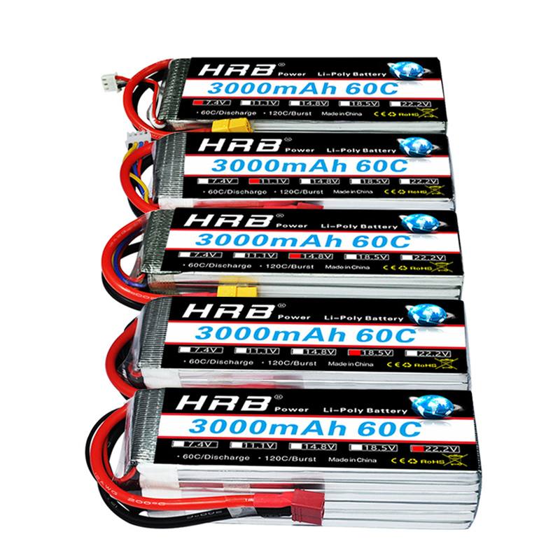 Batería lipo HRB 2S 3S 4S 6S 5 - 4S Lipo Battery 14.8V 6000Mah reseña y precio